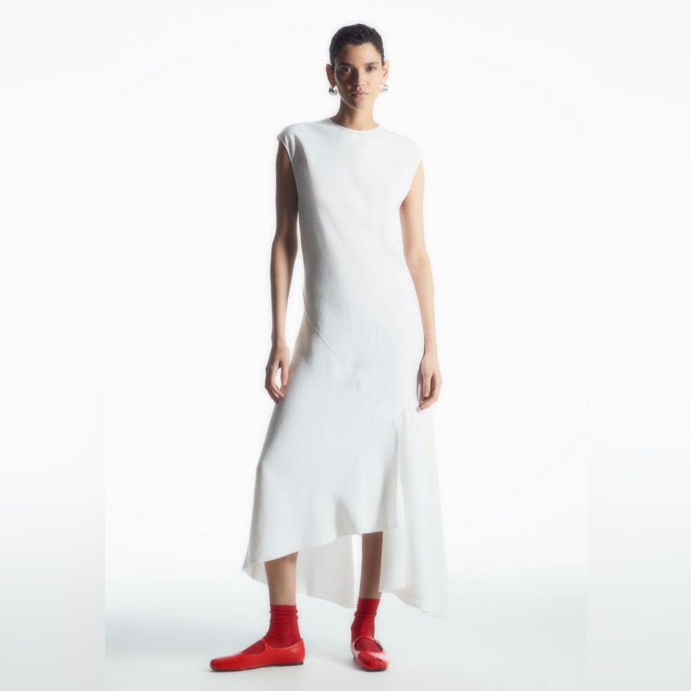 COS Pleated red Leather Mary-Jane ballet flat shoes - Picture 5 of 17